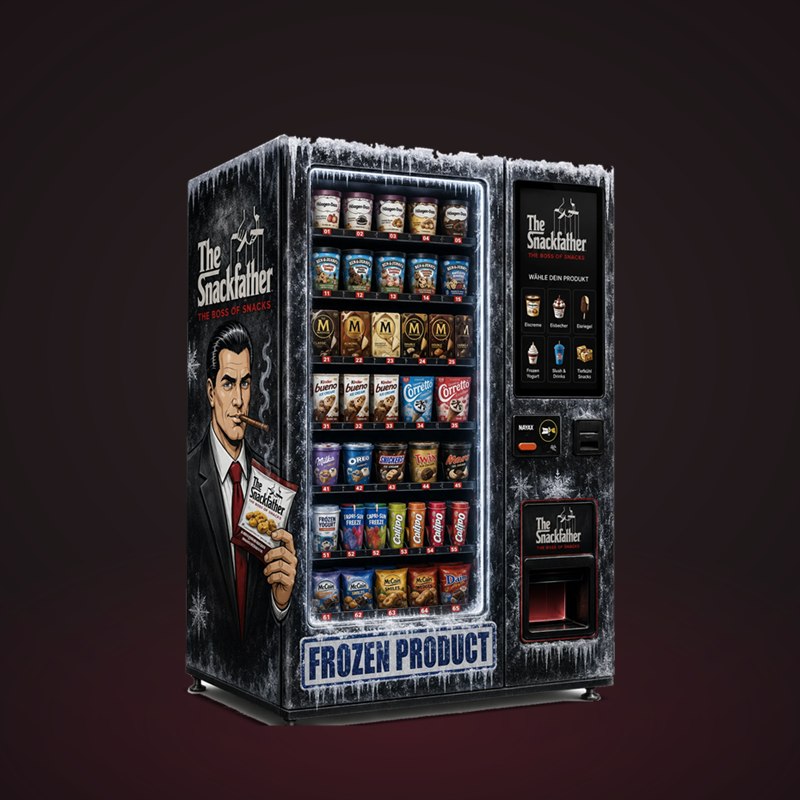 Don Freeze – Snackautomat von The Snackfather, vollständige Frontansicht