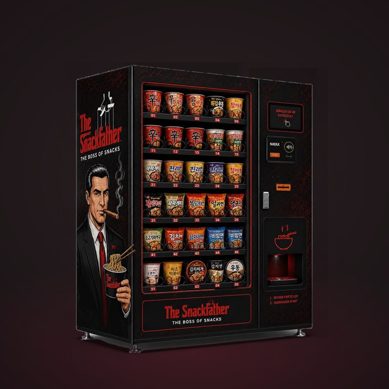 Don Ramen – Snackautomat von The Snackfather, vollständige Frontansicht