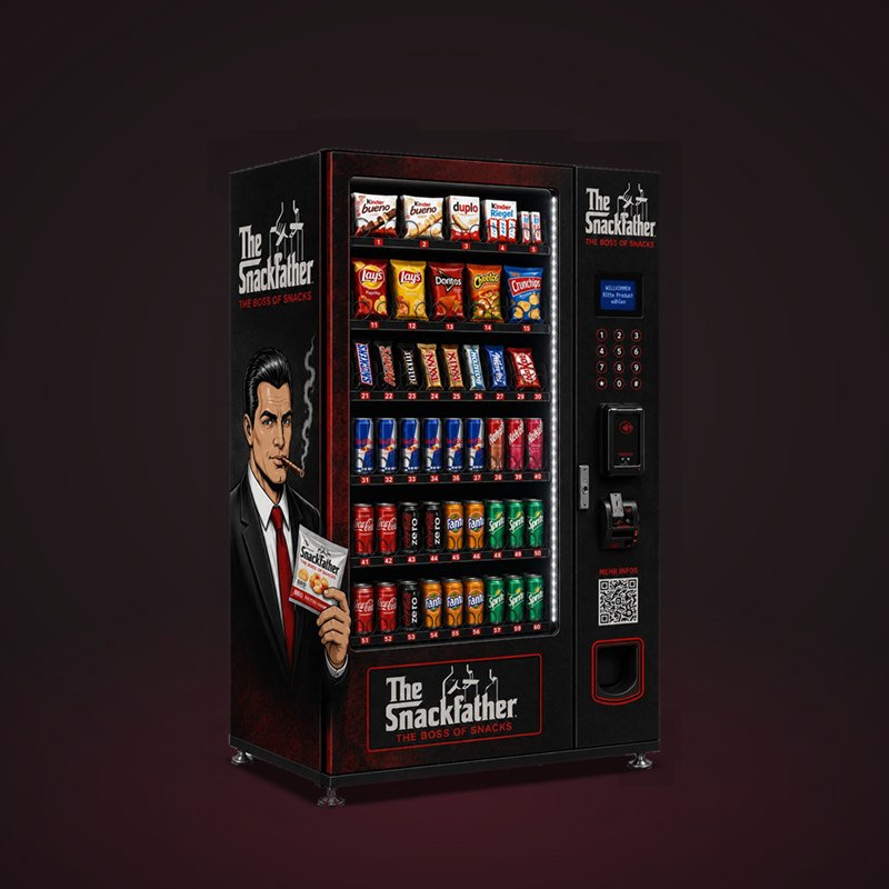 Don Snack – Snackautomat von The Snackfather, vollständige Frontansicht